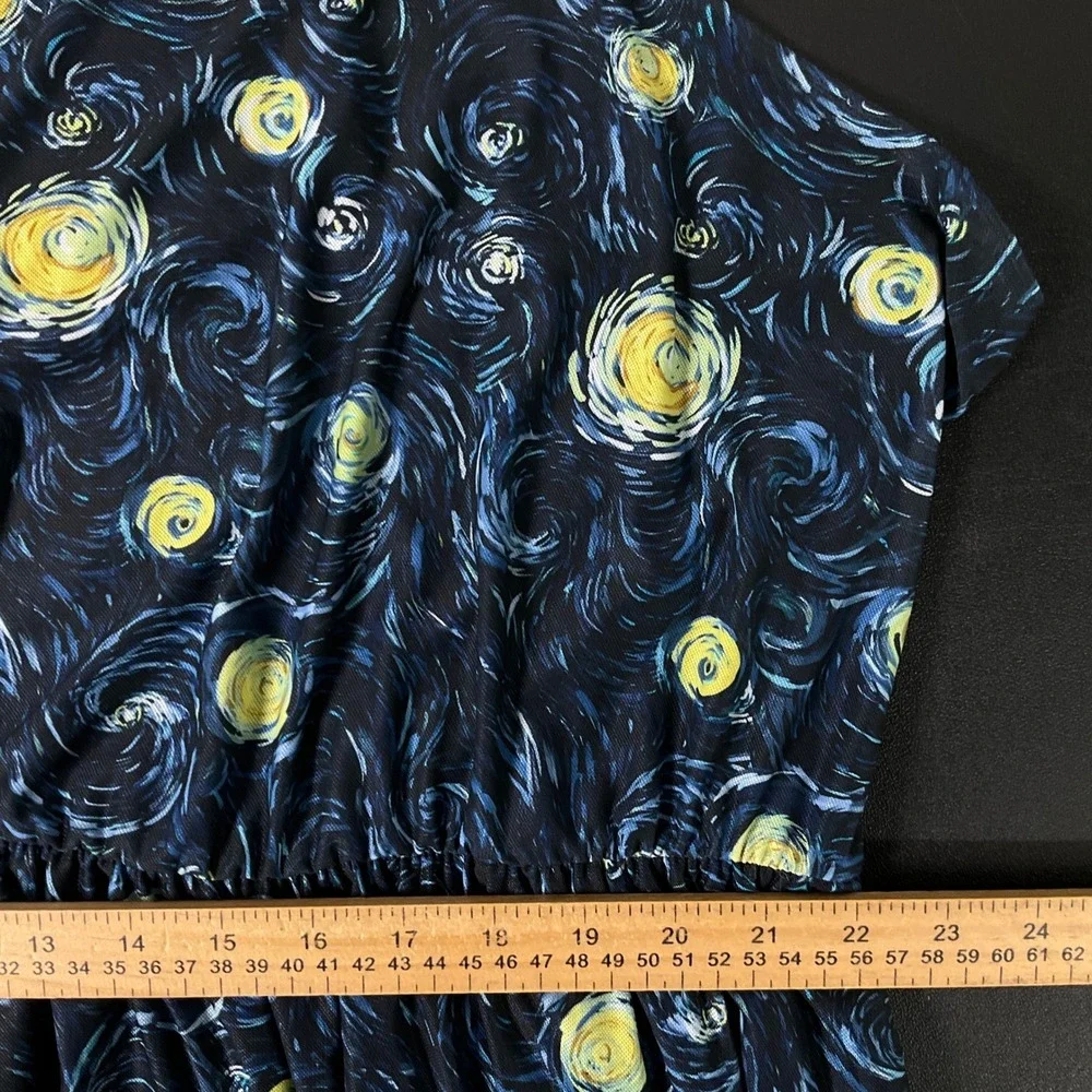 Hot Topic Dress Women 4x Blue Art Celestial Whimsical Stars Astronomy